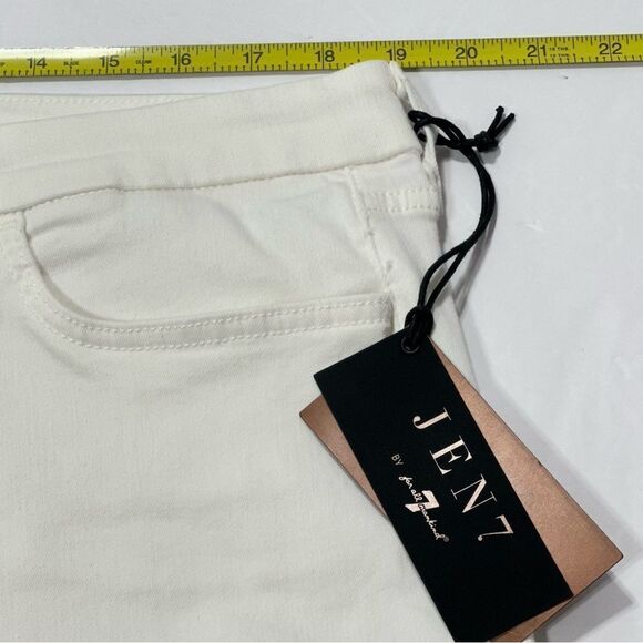 Jen 7 7 For All Mankind Straight Crop & Roll White Jeans Size 18 NWT - Picture 11 of 14